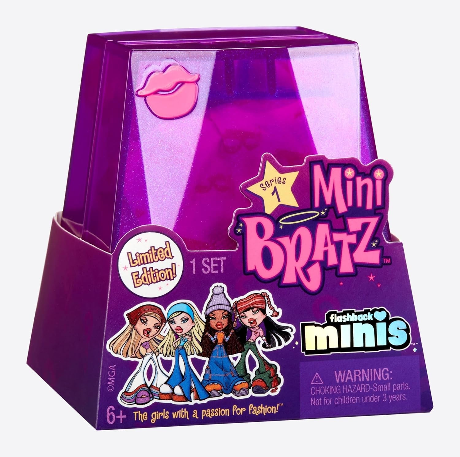 Bambole Bratz Miniverse MGA Y2K Nostalgia Flashback Minis in edizione limitata - PACCHETTO SORPRESA - 2 mini bambole Bratz e vetrina - Ottimo regalo per bambini e collezionisti 6+