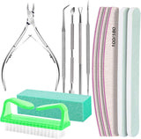 FANDAMEI Set manicure, Buffer Für Nägel, Nagelfeile 100/180, Nagelfeilen Für Gelnägel, Nagelhautschieber, Buffer Für Gelnägel, Feilen Für Gelnägel, Nagelzange, Nagelfeilen Set, Maniküre & Pedicure Set
