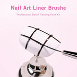 Sularpek Nail Art Liner Pinsel, 5 Stück Profi Detail Fine Nails Pennello per unghie in gel, Nagel Pinsel Dünn Für Beauty Frauen Nagelstudio (5 Größen, Rosa)