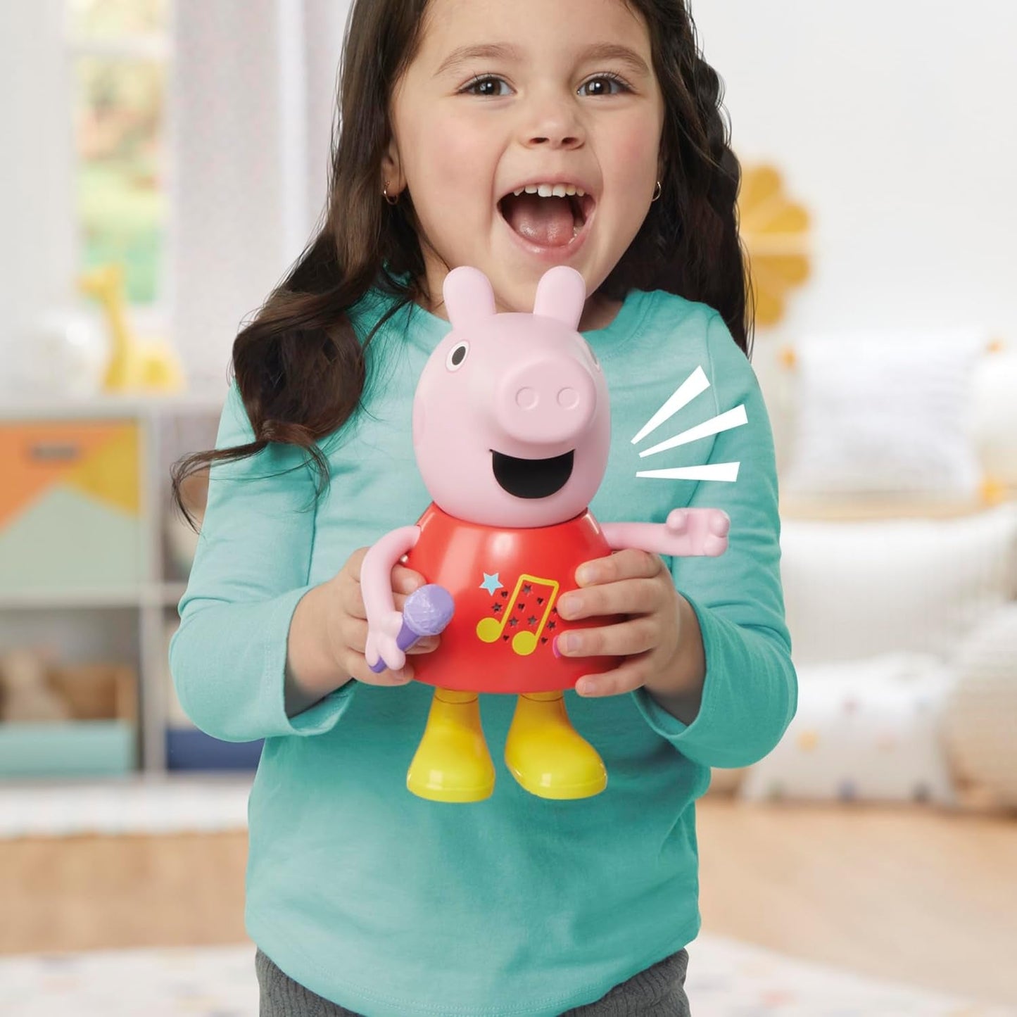 Bambola Peppa Pig, parla e canta, rosa, 20 cm