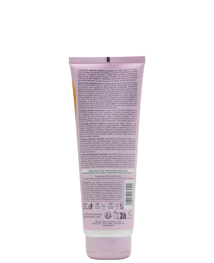 INEBRYA KROMASK maschera colorata, nutriente, miele, 250 ml Maschera per capelli Naty Shop