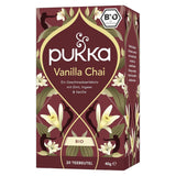 Pukka | Miscela di tè biologici aromatizzati "Vanilla Chai" | Cannella, zenzero e vaniglia | Tè per una delizia dalla dolcezza naturale | Confezione da 1 | 20 bustine di tè