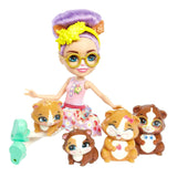 ENCHANTIMALS City Tails Glee Guinea Pig Family - Bambole di porcellini d'India con 4 adorabili personaggi di porcellini d'India, dai 4 anni in su, HHB84