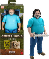 Mattel Minecraft Story Set con 4 action figure e 3 accessori Incontri nell'Overworld Set Minecraft Giocattolo da collezione ispirato al film JFR70 Action Figure Naty Shop Steve