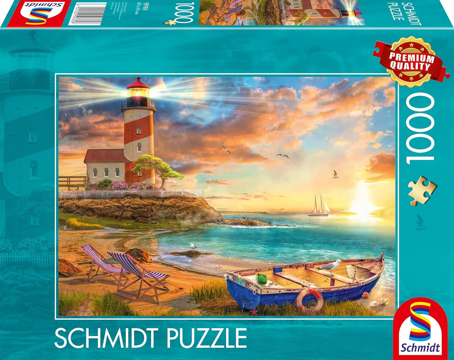 Schmidt Spiele 59765 Tramonto nella baia del faro, puzzle da 1000 pezzi, colorato Puzzle Naty Shop Titolo predefinito