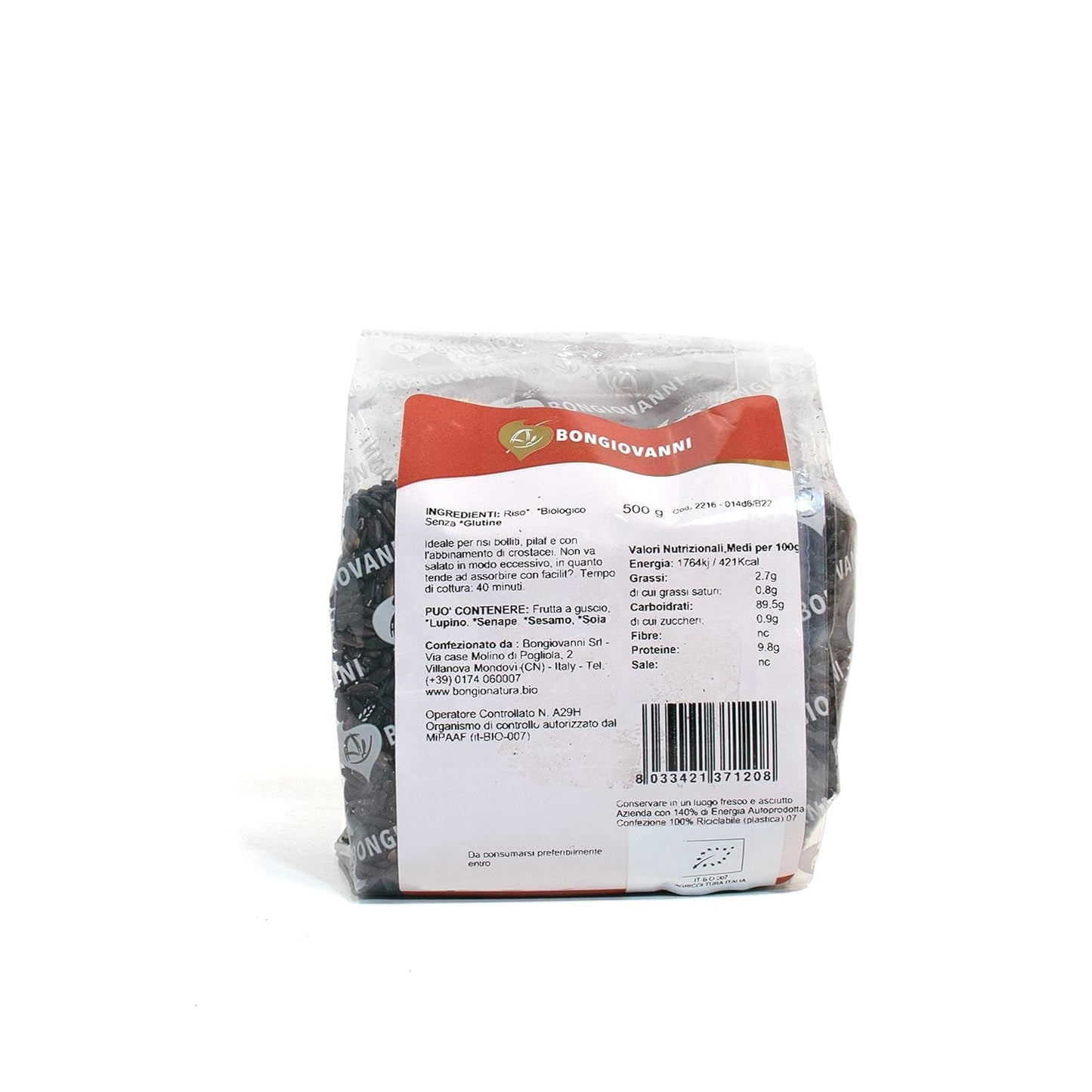 Riso nero Nerone 500g biologico