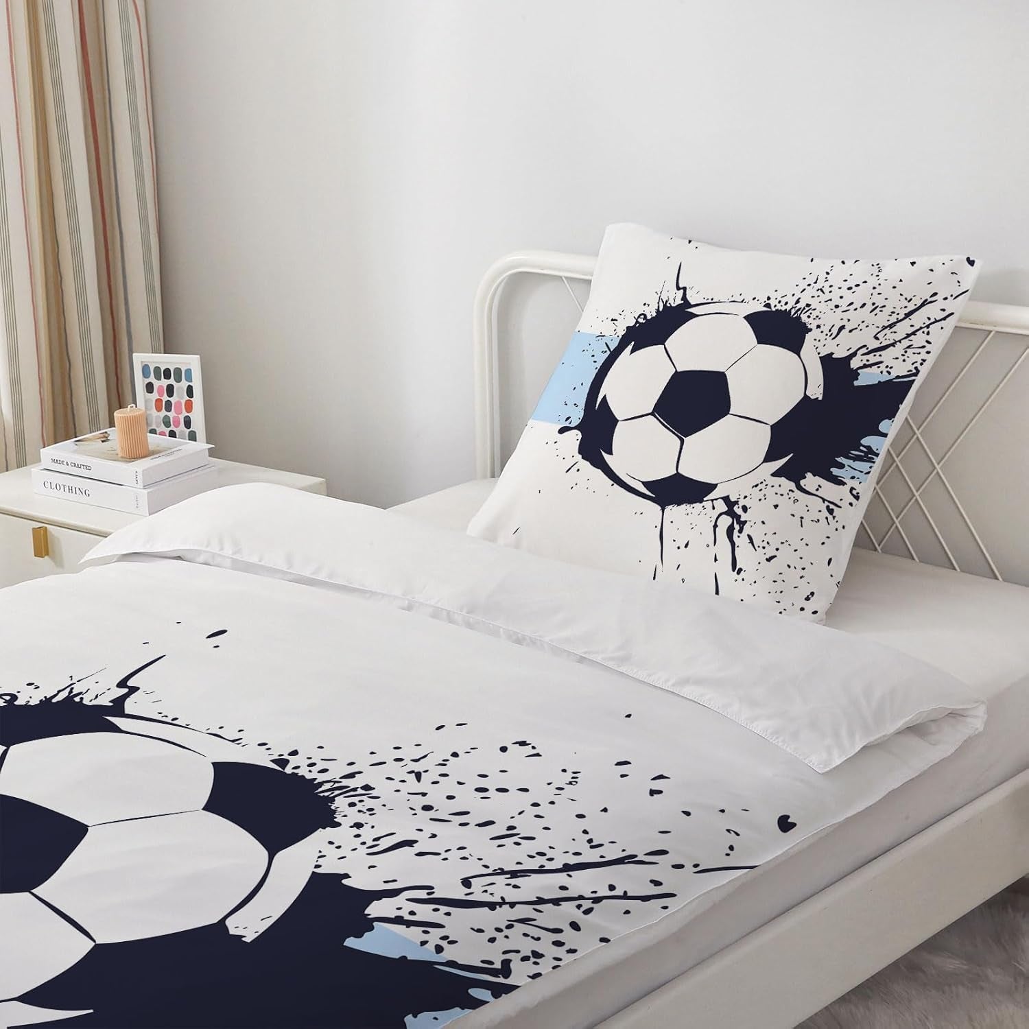 Biancheria letto per ragazzi, calcio, microfibra poliestere Biancheria letto - bambini Naty Shop