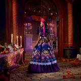 Bambola Barbie Día De Muertos 2022 con abito tradizionale arricciato, ghirlanda di fiori e pittura per il viso Calavera, regalo per collezionisti