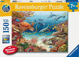 Puzzle per bambini Ravensburger 13411 - Creature marine sulla barriera corallina - Perché? Perché? Perché? Puzzle 150 pezzi XXL + poster della conoscenza, per bambini dai 7 anni Puzzle Naty Shop Titolo predefinito