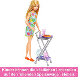 Barbie Doll Dispensa Playset con oltre 25 pezzi da cucina e accessori - Perfetto per i piccoli buongustai e regalo per bambini dai 3 anni in su, HJV38