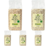 Farina d'avena biologica, fiocchi piccoli, 500 g (1 confezione)