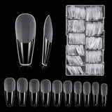 Tipi di unghie, 500 punte per unghie finte acriliche artificiali con scatola di immagazzinaggio per saloni di bellezza e nail art fai da te per la casa, 10 dimensioni