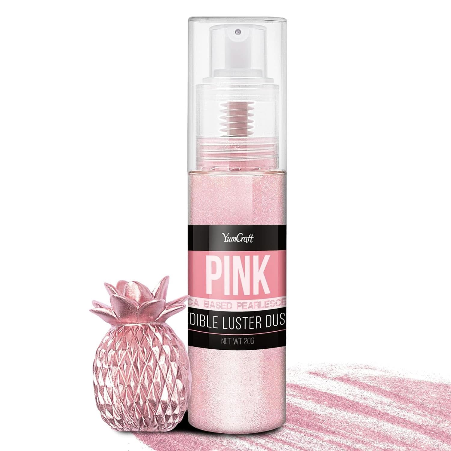 Spray commestibile glitterato, 20 grammi Naty Shop Pink
