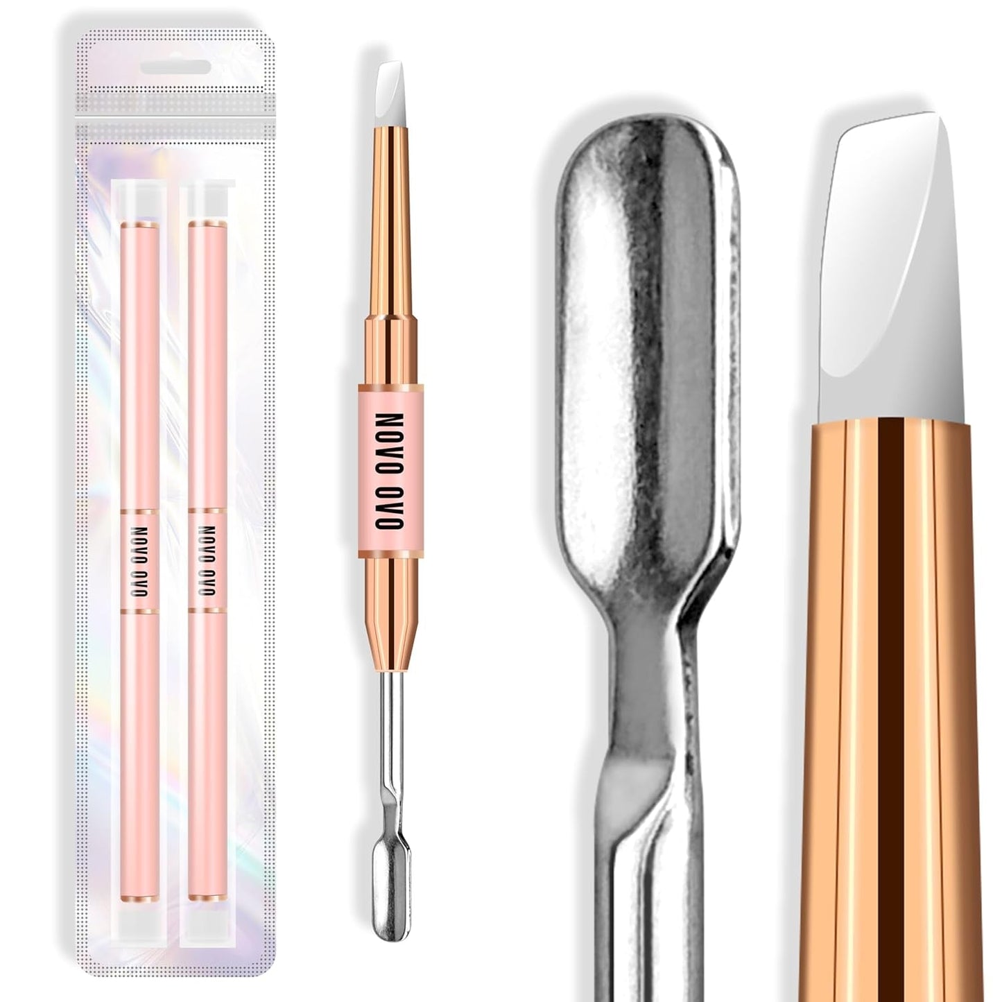 NOVO OVO 360 fogli adesivi per nail art facili da staccare e a pressione, trasparenti su entrambi i lati, attacco per nail art/confezione/conservazione/pratica/accessori, 30 pezzi x 12 fogli