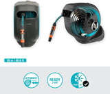 Gardena RollUp M Portagomma a parete (Turchese) 20 m: Irrigazione flessibile per giardini di medie dimensioni, avvolgitubo rotante, con supporto a parete, componenti di sistema e ugello spruzzatore, incluso tubo da 20 m (18610-20)