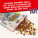 FRECHE FREUNDE KIDS, Bobs & DIKKAs Muesli Croccante Alla Banana E Cacao, Muesli Croccante Al Cioccolato Per Bambini, A Basso Contenuto Di Zuccheri, Senza Additivi, 100% Vegano, 6 Pezzi (6 x 280g)