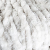 Lavish Home Coperta Gerüschte Oversize in Pelliccia Sintetica, 152,4 X 203,2 Cm, Pelliccia Sintetica Jacquard, Copriletto Queen Size per Letti e Divani, Letti e Coperte Grigie Lavish Home
