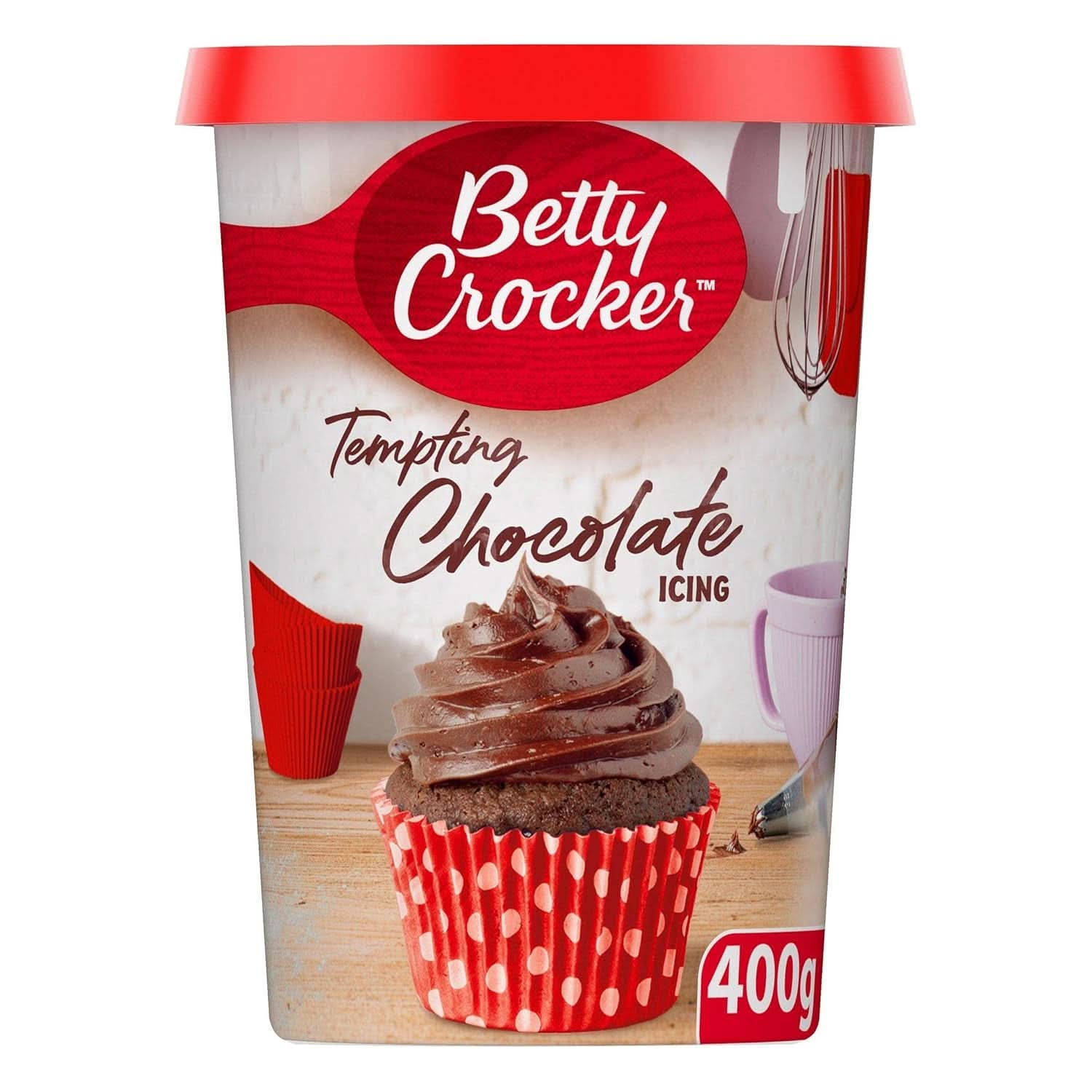 Betty Crocker, Cioccolata Tentata, Glassa al cioccolato per torte, Glasse e Decori da 400 grammi Naty Shop