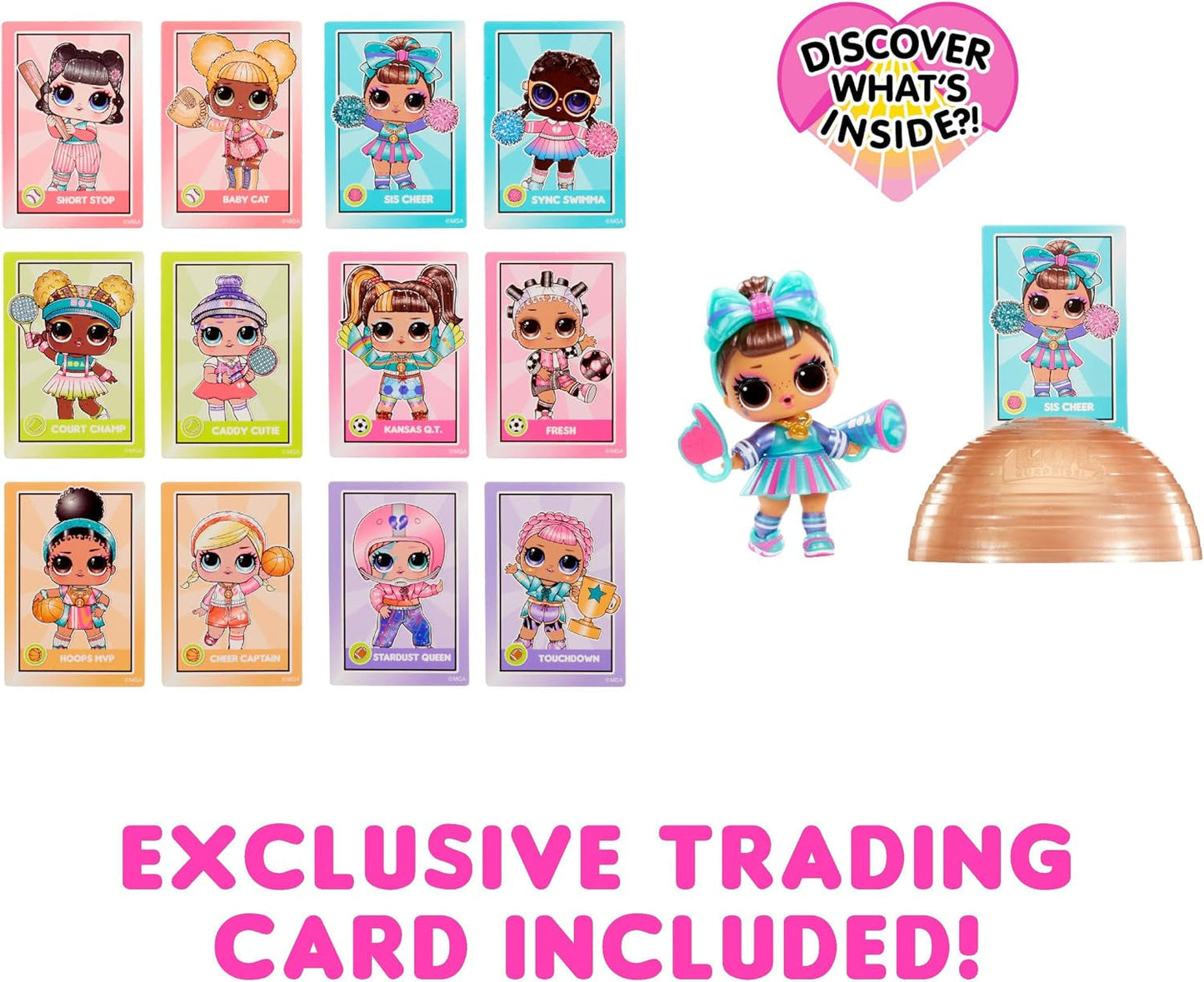 LOL Sorpresa! Collezione All-Star Sports Vault Tots - Include 1 bambola, confezione corazzata, 12 bambole da collezione, 8 accessori unboxing, ideale dai 4 anni in su, Rosa