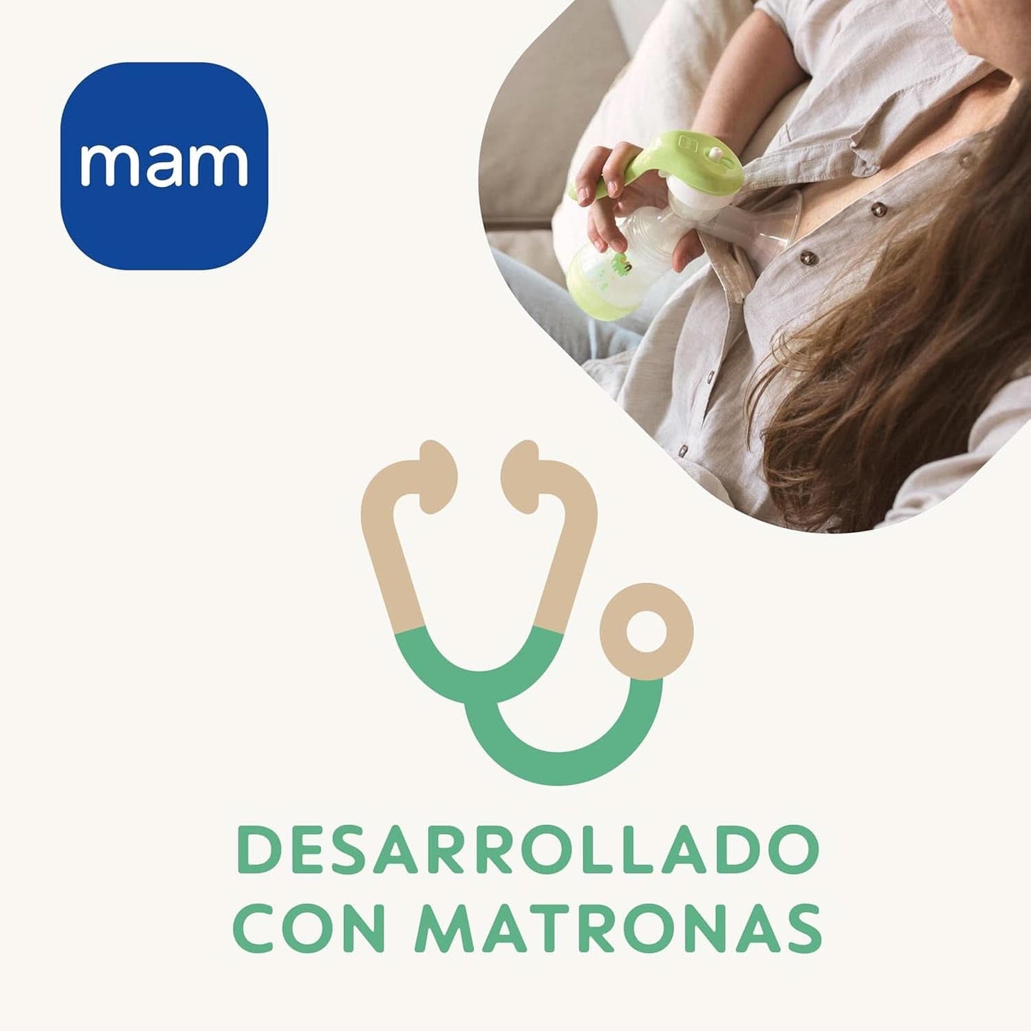 MAM Tiralatte manuale E102 - Tiralatte per latte materno, comodo ed efficiente Accessori Alimentazione e Allattamento Bebe Naty Shop