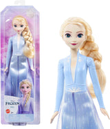 Mattel Disney Princess Elsa Doll, Ice Queen Doll in abito da viaggio, capelli biondi pettinati, cellulare, gonna e stivali estensibili, regali Disney, giocattoli di 3 anni, HLW48 Naty Shop Dolls Travel Outfit Doll