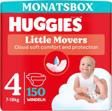 Pannolini per bambini Huggies Little Movers Disney Design Taglia 4 150 pezzi (3 x 50) Scatola mensile