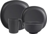 Set stoviglie in PP | Set di stoviglie da 16 pezzi leggero e indistruttibile per bambini e adulti, 4 piatti, 4 piatti da dessert, 4 ciotole, 4 tazze, set combinato per 4 persone