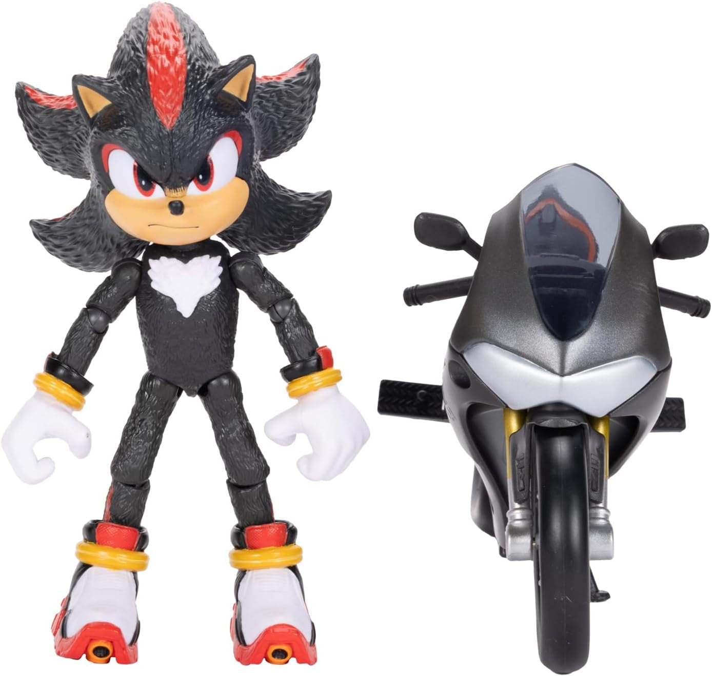 Sonic 3 The Movie Shadow Figure, 15 cm, mobile, incluso Shadow Mobile di Jakks Pacific, acustico, action figure nere Naty Shop