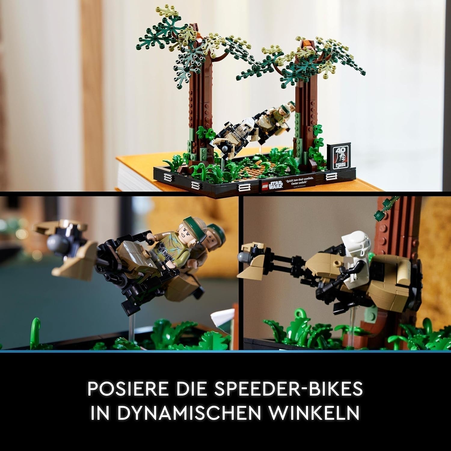 LEGO Star Wars Inseguimento su Endor 75353 - Set diorama, Il ritorno dello Jedi con Luke Skywalker, Principessa Leila e Scout Trooper e Speeder Bikes, Set di costruzione per il 40° anniversario Acquista dal negozio LEGO