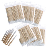 600 Pezzi Wattestäbchen Holz Spitz,Reinigungsstäbchen,Microbrush Stäbchen Wattestäbchen Für Tattoo,Augenbrauen,Beauty,Lippenstift,Wimpern,Make-Up,Nagel Zubehör,Augenbrauen Tattoo