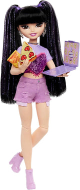 Barbie Dream Besties bambola e accessori, bambola alla moda Teresa mobile con capelli castani e fermagli per capelli, tema videogioco da 10 pezzi, video e cibo per bambole Naty Shop HYC23