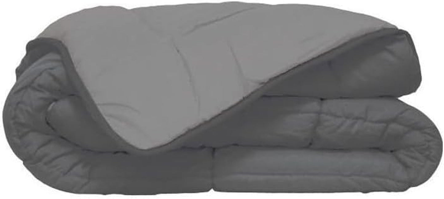 Poyet Motte Calgary Copripiumino Poliestere Acciaio/Argento, Poliestere, Acciaio/Argento, 220X160X1 Cm Piumini e Trapunte Naty Shop 260X240X1 cm