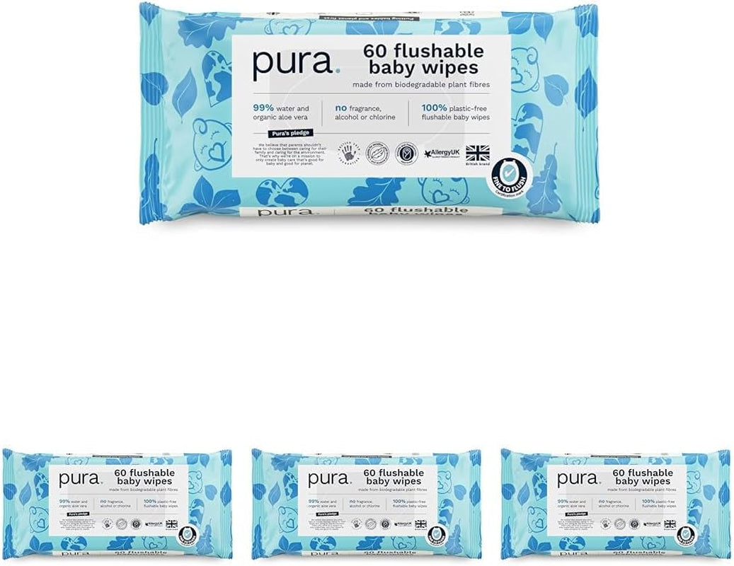 Salviette usa e getta ecologiche per la pelle sensibile del bambino 70 salviette (1 confezione) 99% acqua 100% senza plastica per pelle sensibile incline all'eczema Neonato biodegradabile Vegan