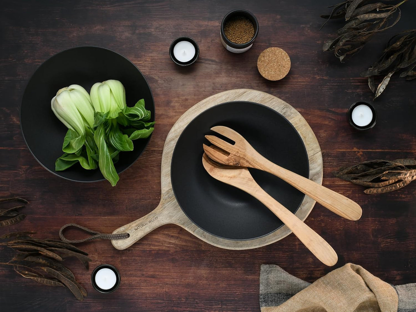 Creatable, 30007, serie Soft Touch, set di stoviglie da 2 pezzi, set da insalata in gres, lavabile in lavastoviglie e adatto al microonde, prodotto in Portogallo