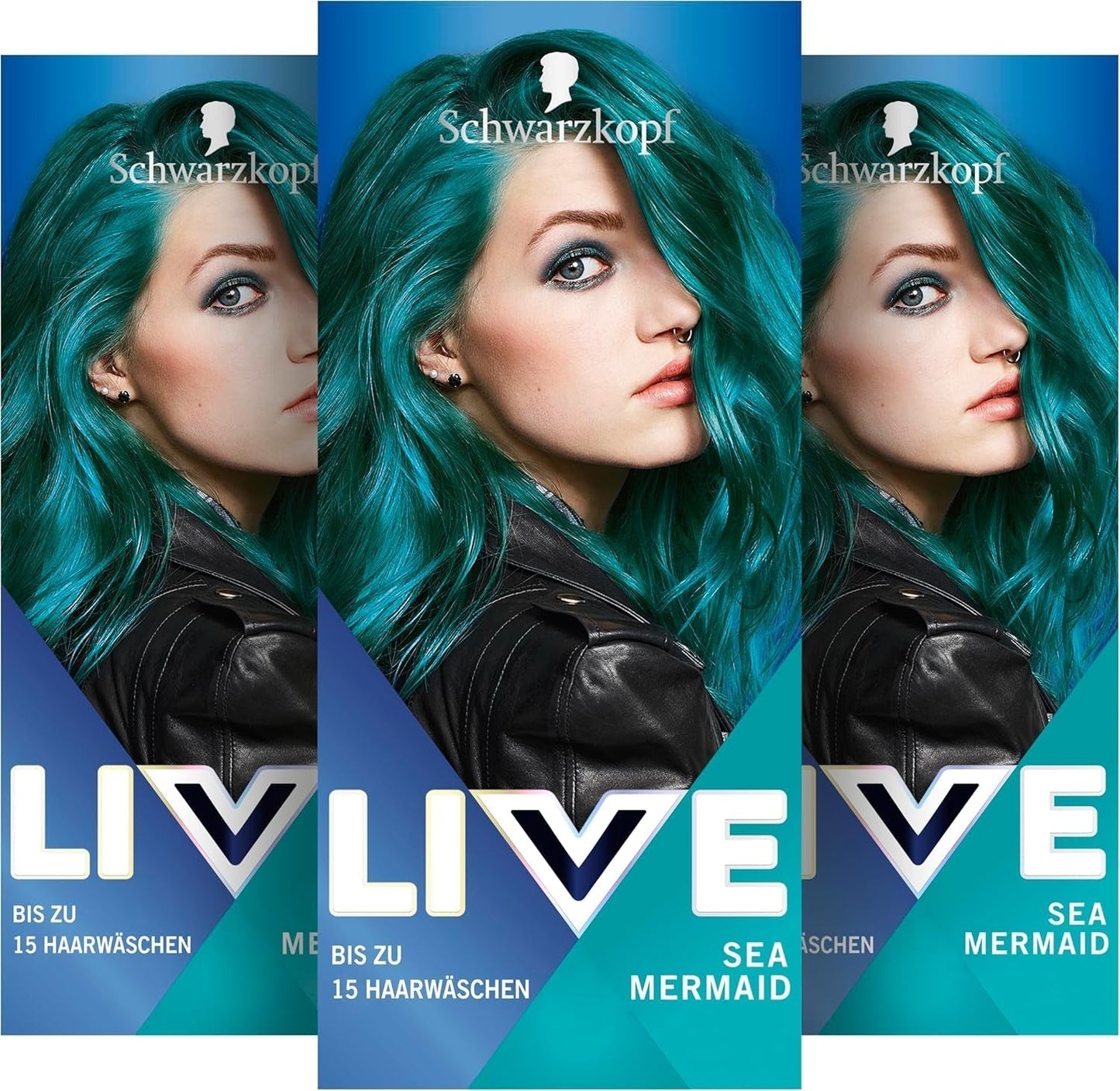 Schwarzkopf LIVE Ultra Brights Colore semipermanente per capelli 097 Sirena (3 x 80 ml), colorazione per risultati intensi o colori pastello, resiste a 12-15 lavaggi, con balsamo per la cura Colore dei capelli Naty Shop Titolo predefinito