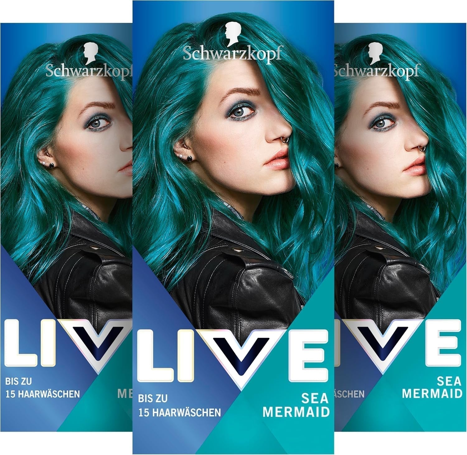Schwarzkopf LIVE Ultra Brights Colore semipermanente per capelli 097 Sirena (3 x 80 ml), colorazione per risultati intensi o colori pastello, resiste a 12-15 lavaggi, con balsamo per la cura Colore dei capelli Naty Shop Titolo predefinito