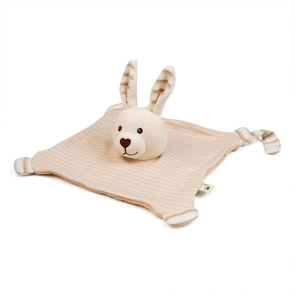 Tessuto organico GRÜNSPECHT 100% cotone organico, giocattolo per bambini, morbido peluche, regalo di compleanno, battesimo, baby shower, GOTS, beige (619-00) Bebe Toys Naty Shop Organic Cozy Bunny