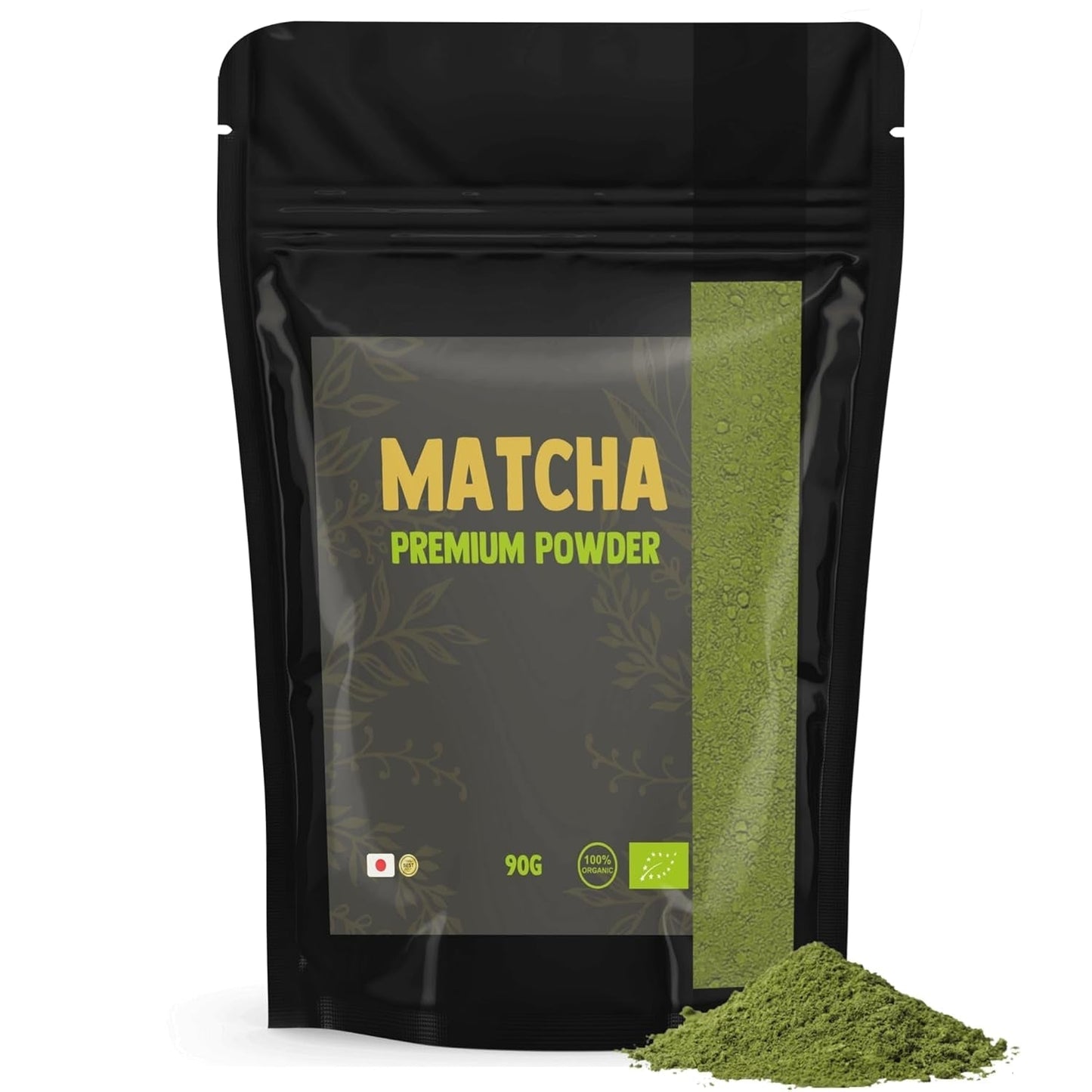 Cupplement Matcha 90 grammi biologico - Tè verde in polvere di altissima qualità - Senza frusta e filo di bambù - Culunary - Set per principianti - Latte - Frusta - Giappone - Polvere - Tè - Filo - Borsa - Frullato