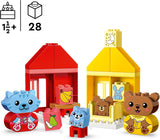 LEGO DUPLO Routine quotidiane: mangiare e andare a dormire, giocattolo didattico per incoraggiare lo sviluppo sociale ed emotivo, con 4 personaggi di animali, regalo per bambini a partire da 18 mesi 10414 Set da costruzione Besuche den LEGO-Store