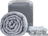 Winthome Coperta ponderata con copripiumino 150X205 cm 10,4 kg, Comoda coperta ponderata, Coperta per terapia antistress, Coperta pesante per un sonno più profondo e un migliore recupero, Coperta pesante per adulti (Grigio) Letti e coperte Besuche den Winthome-Store Modello bianco 130X190 cm-6 kg