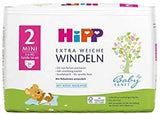Mini pannolini HiPP Babysanft taglia 2 in confezione da 2 settimane (124 pannolini)