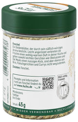 Fuchs - Finocchio intero - sapore dolce e piccante per macedonie - 45 g Condimente Naty Shop