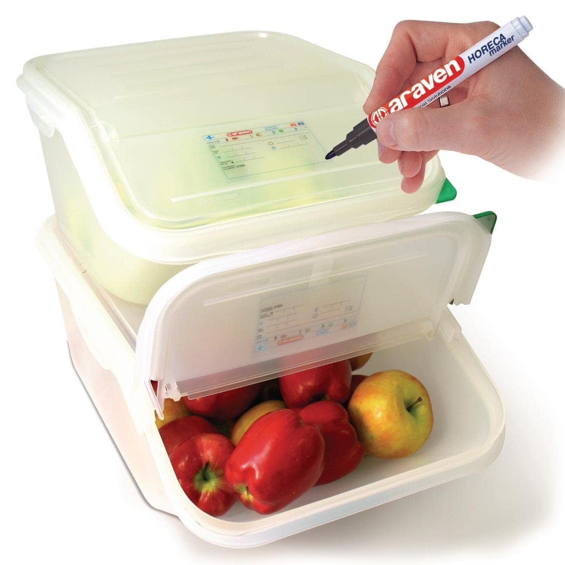 9146 Contenitore accessibile con coperchio GN 44199, bianco, 200(a) x 200(l) x 395(p) mm. Scatole per la conservazione degli alimenti Naty Shop