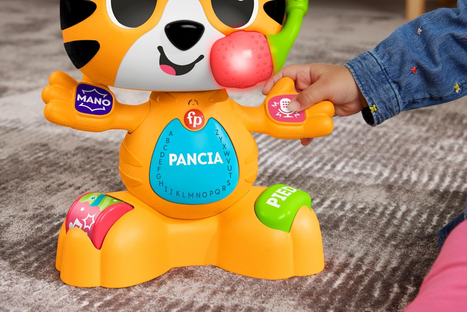 Fisher-Price Giocattolo educativo per neonati e bambini, Beat Bande Learning & Dancing Tiger Justin con suoni e luci per bambini a partire da 9 mesi, versione italiana, HYL04 Baby Toys Naty Shop