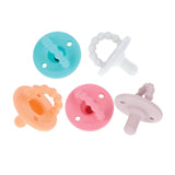 Nuby – Set di 5 succhietti e ciucci ortodontici in morbido silicone | 3 modelli per giorno e notte | 2 modelli che si illuminano al buio | Senza BPA | Forma simile al seno | Per 18-36 mesi