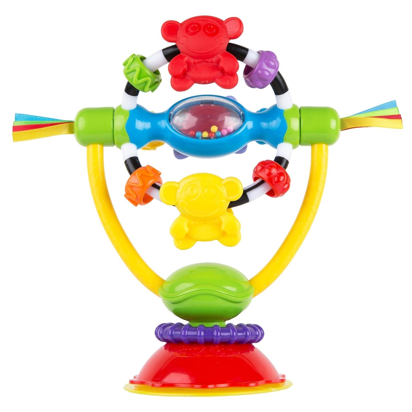 Playgro Rattle Super Shaker - palla a sonagli per bambini - palla a sonagli - palla a sonagli per bambini - palla a sonagli - abilità motorie - giocattolo per bambini - abilità motorie per bambini - colorato Bebe Toys Naty Shop Sonaglio rotante con ventosa
