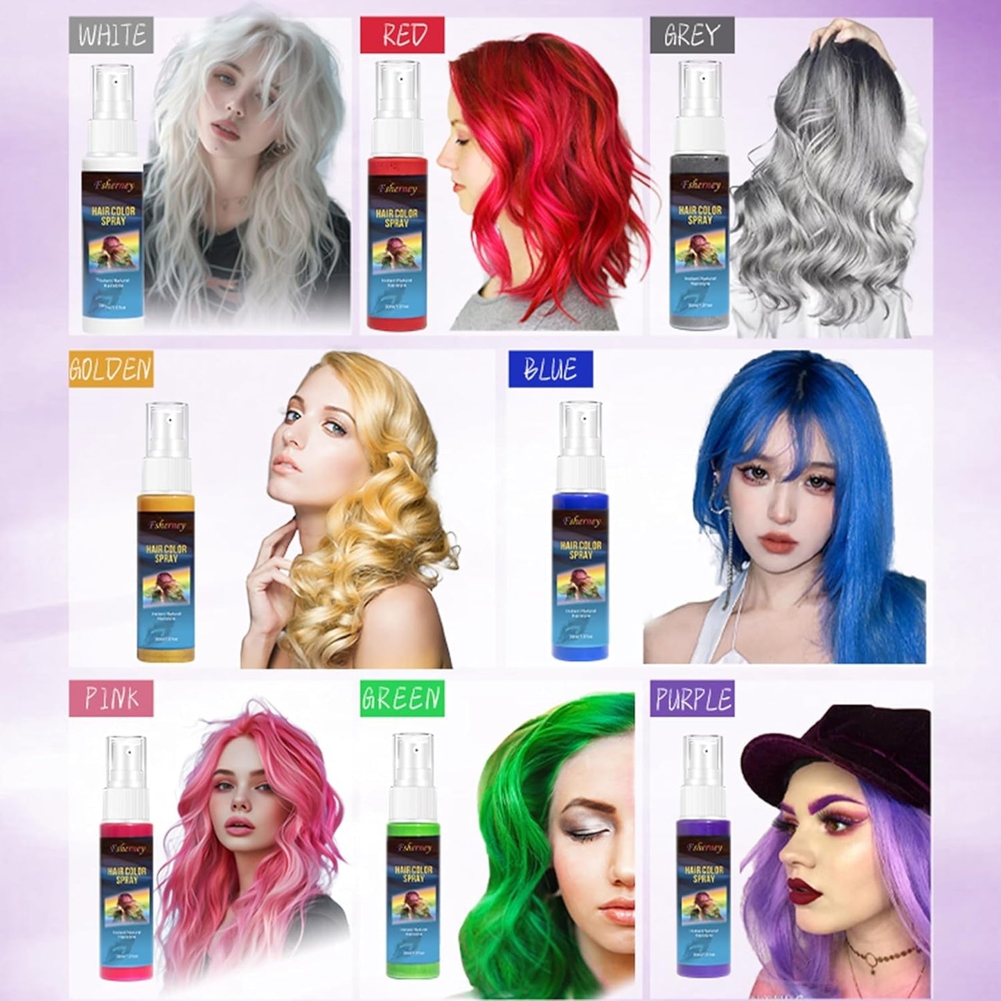 Tintura Per Capelli - Spray Colorante Per Capelli Verde Temporaneo Da 30 ml, Tintura Per Capelli Naturale Spray Colorante Per Capelli Temporaneo, Tintura Per Capelli Lavabile Per Feste Cosplay Halloween (Verde) Naty Shop Tinture Per Capelli
