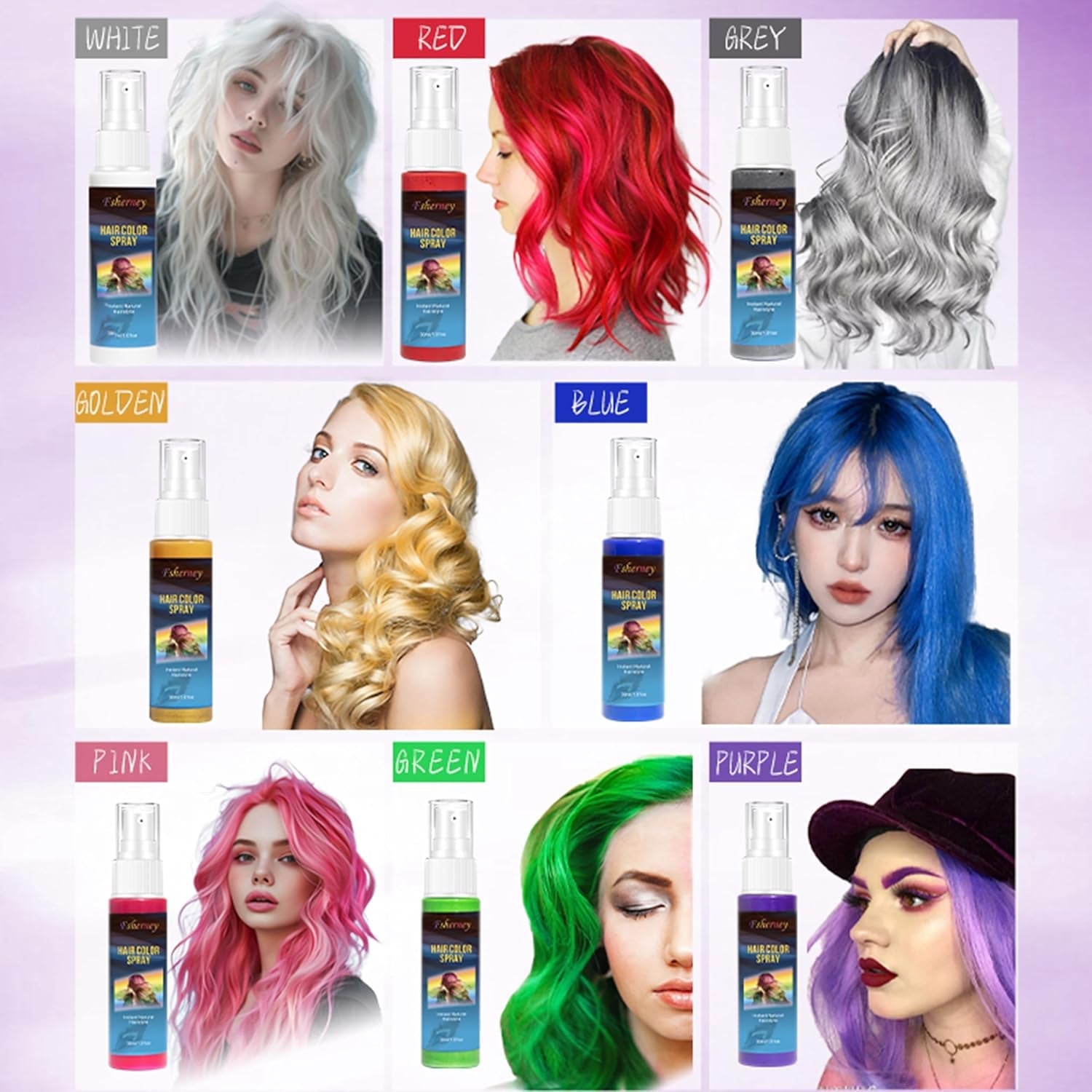 Tintura Per Capelli - Spray Colorante Per Capelli Verde Temporaneo Da 30 ml, Tintura Per Capelli Naturale Spray Colorante Per Capelli Temporaneo, Tintura Per Capelli Lavabile Per Feste Cosplay Halloween (Verde) Naty Shop Tinture Per Capelli