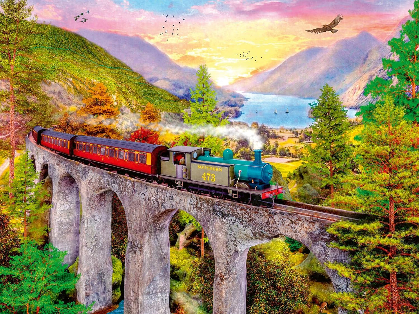 Ravensburger Puzzle 12000795 - Viaggio in treno autunnale - Puzzle da 1500 pezzi per adulti e bambini dai 14 anni in su, Puzzle Naty Shop Titolo predefinito