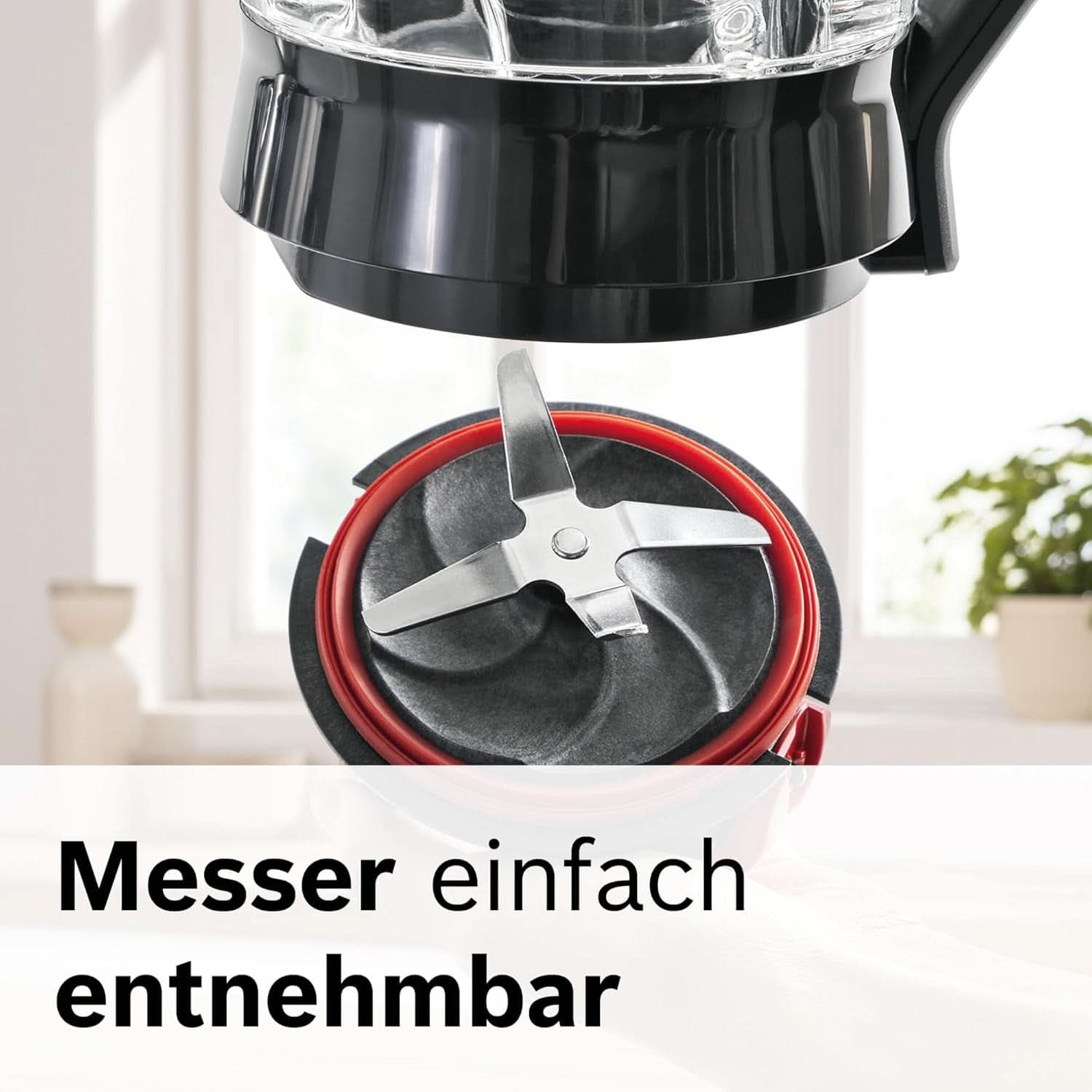 Robot da cucina Bosch Vitapower Serie 4 MMB6172SN, Verbesserte Version, 10 Jahre Motorgarantie, Edelstahl-Klingen, 1.5L Glasbehälter, Spülmaschinenfeste Teile, 30.000 U/Min, 1200 W, Argento Kitchen Naty Shop
